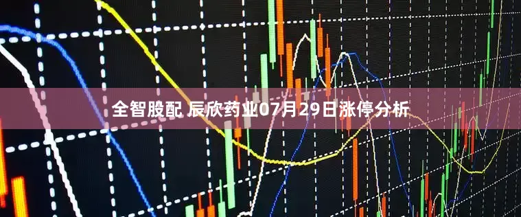 全智股配 辰欣药业07月29日涨停分析